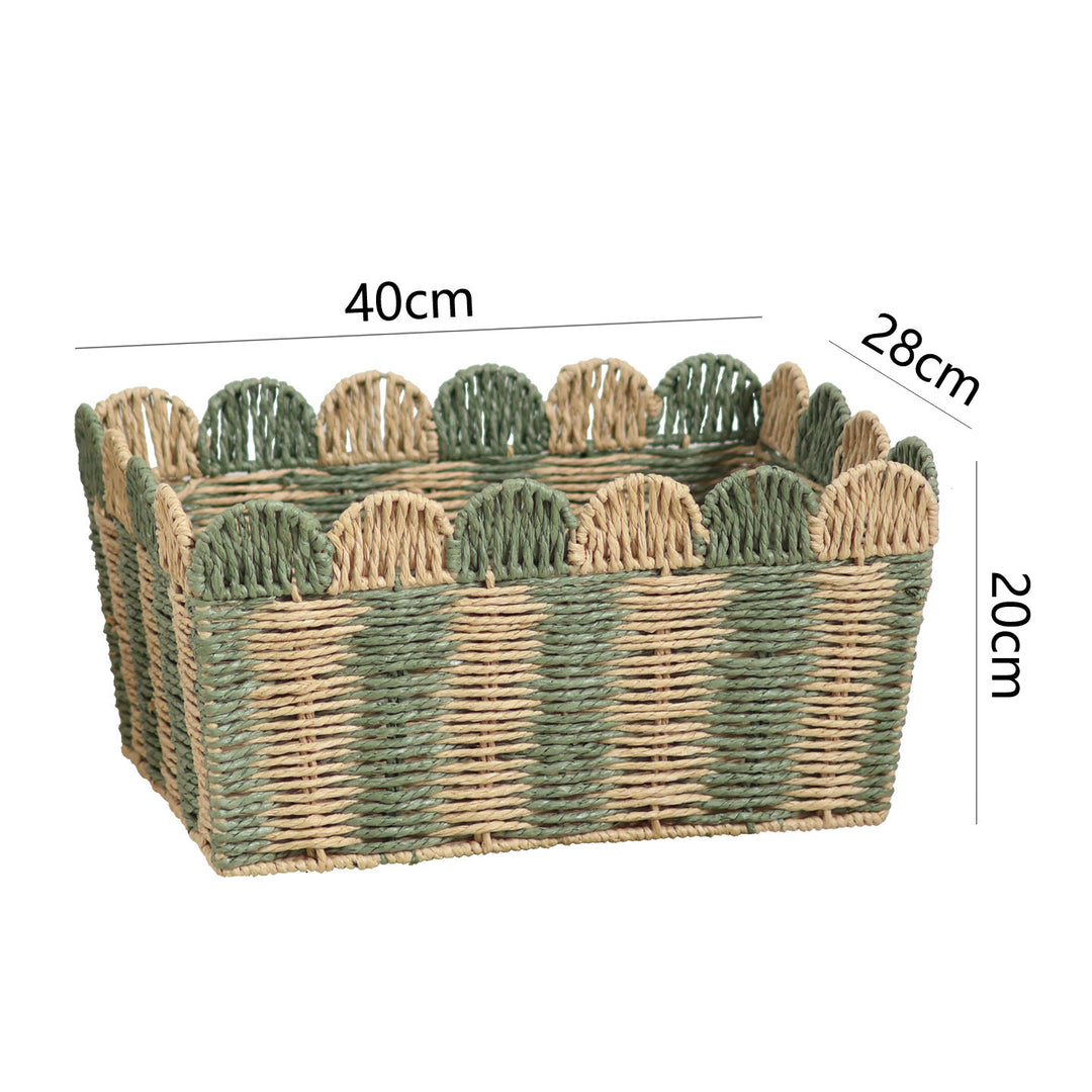 Decorative storage basket made of woven material Stornfield