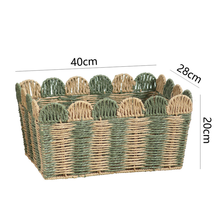 Decorative storage basket made of woven material Stornfield