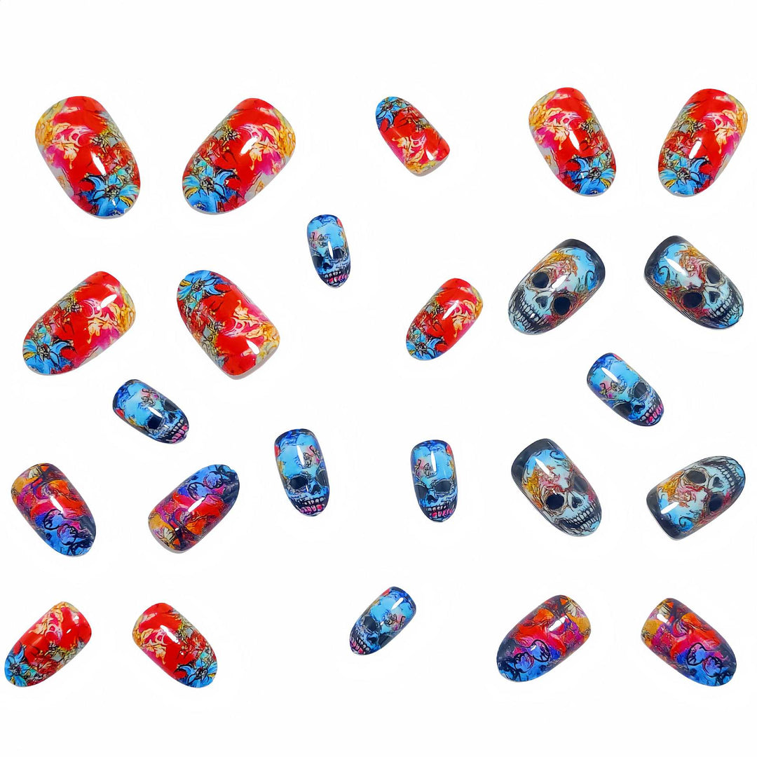 Artificial Nails in Extravagant Skull Design Stornfield