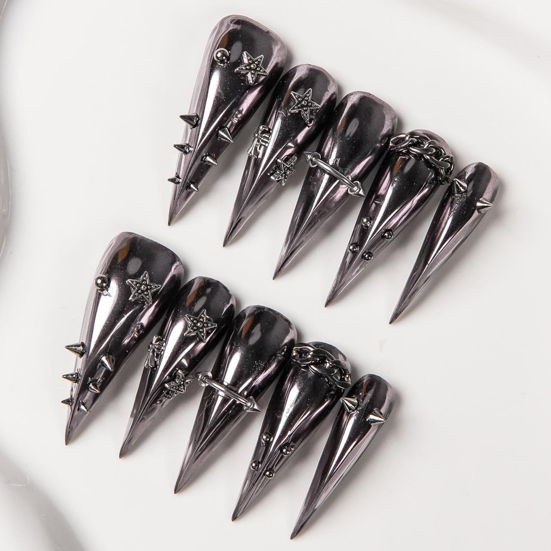 Spiked Stiletto Press-On Nails