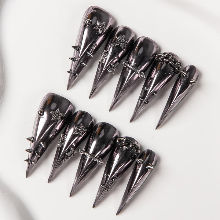 Spiked Stiletto Press-On Nails