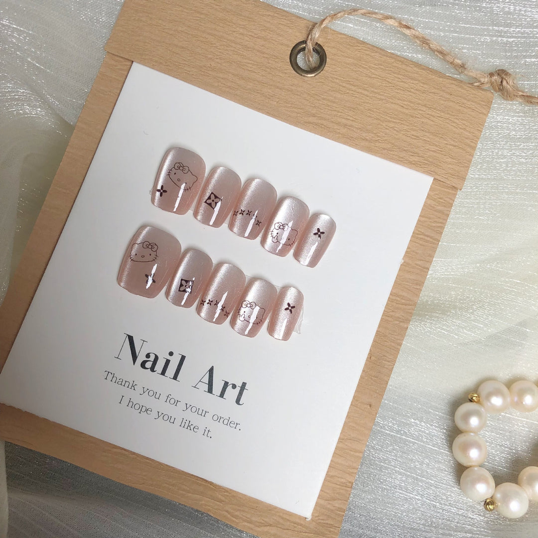 Character-Themed Press-On Nail Art Set
