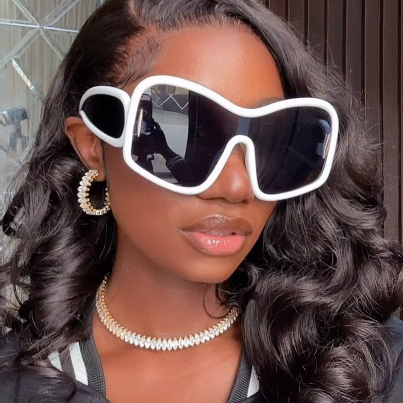 Women’s futuristic sunglasses with extra wide design and protective UV filter Stornfield