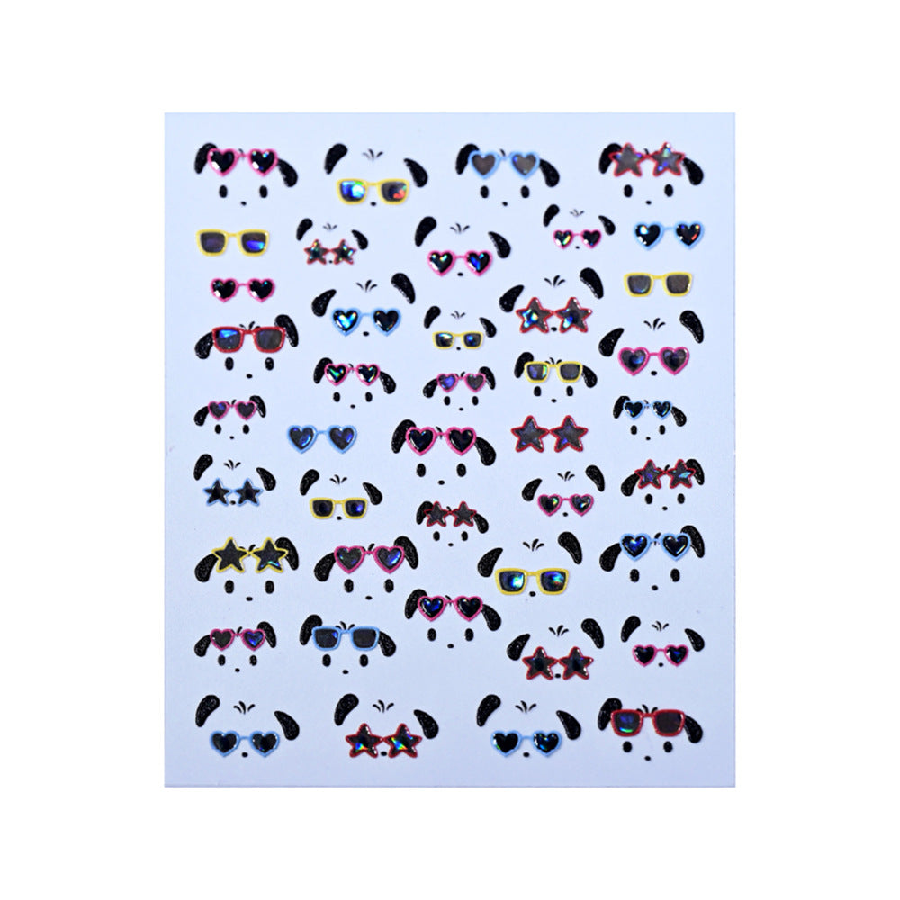 Creative Dog-Themed Nail Art Stickers
