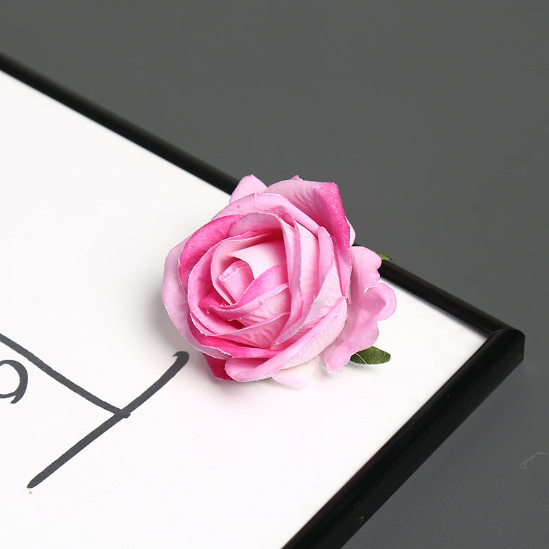 Elegant Silk Rose Pin for Decorative Use