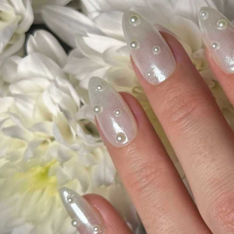 Premium Pearl-Embellished Stiletto Press-On Nails Stornfield