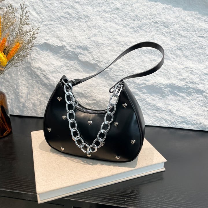 Chic Heart-Embellished Shoulder Bag Stornfield