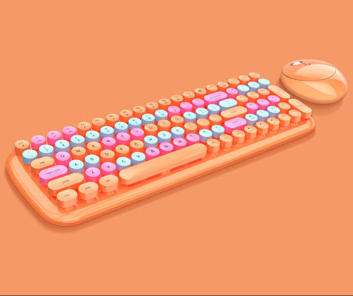 Retro Style Wireless Keyboard and Mouse Set Stornfield