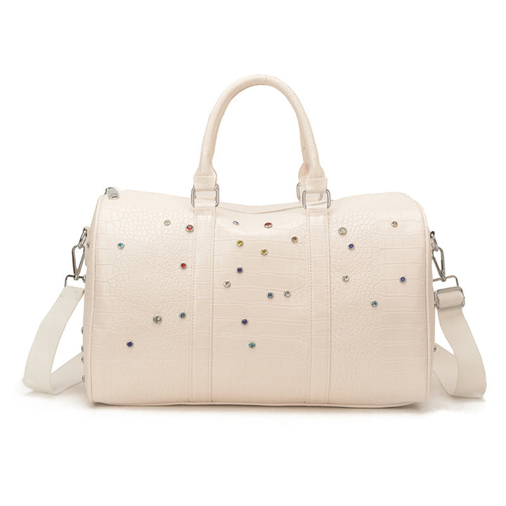 Fashionable travel bag with structured surface and versatile interior Stornfield