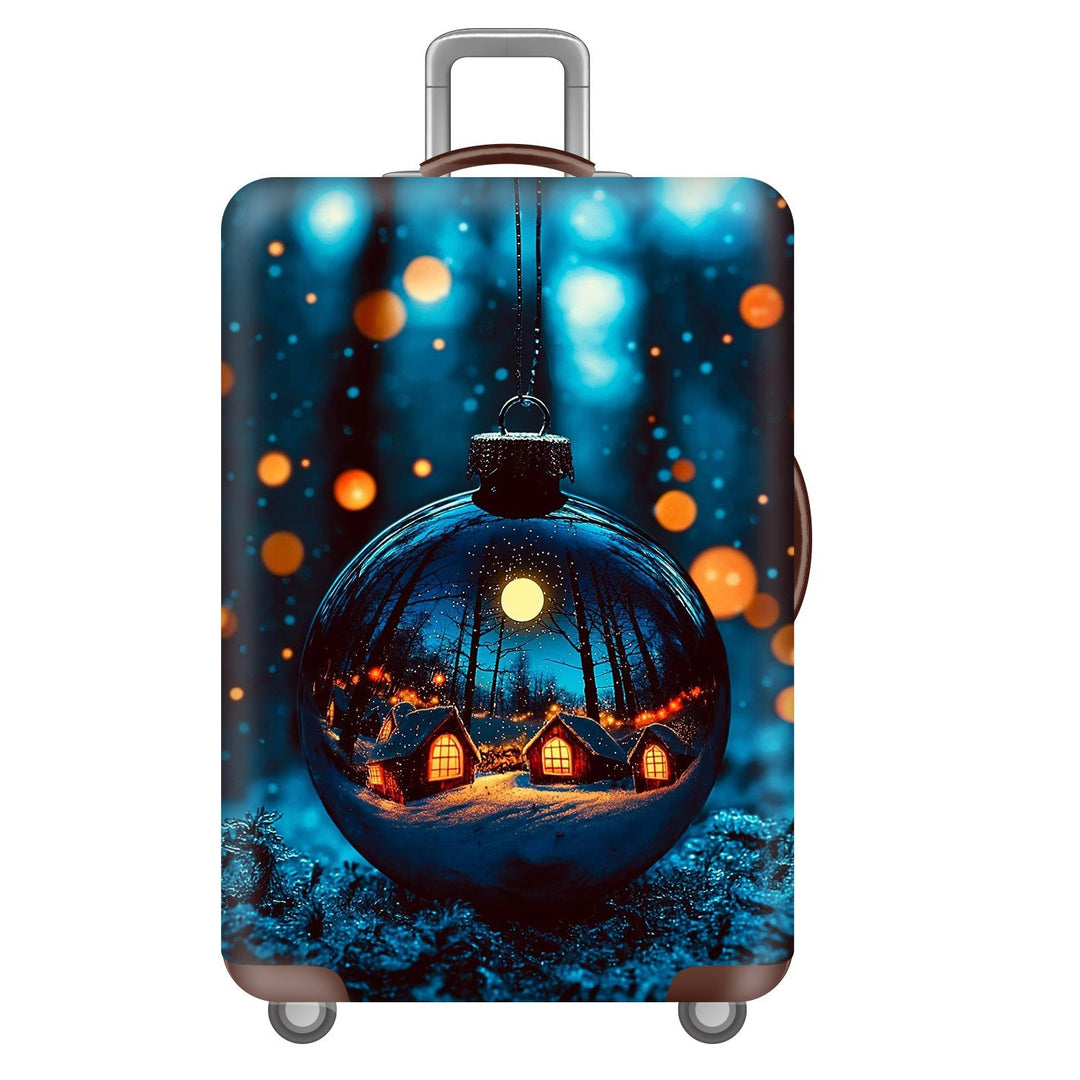 Unisex nano elastic suitcase cover with starry sky city motif, stretch protective cover for trolley luggage Stornfield