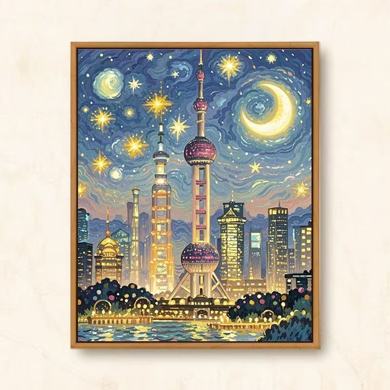 Artistic Cityscape Wall Art Print Stornfield