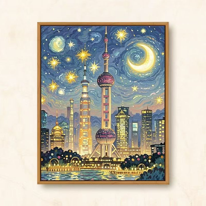 Artistic Cityscape Wall Art Print Stornfield