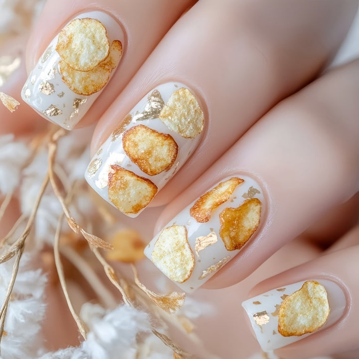 Creative artificial nails in natural vintage design Stornfield