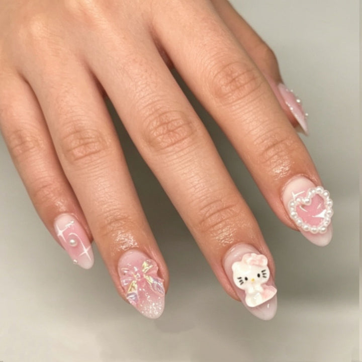 Heart and Character-Themed Artistic Press-On Nails Stornfield