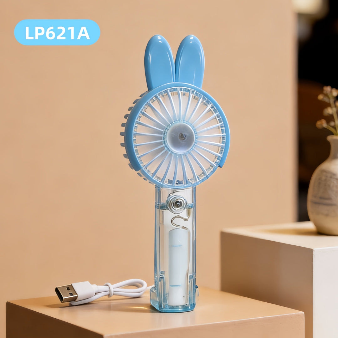 Women's Portable Hand Fan with Cute Rabbit Design Stornfield