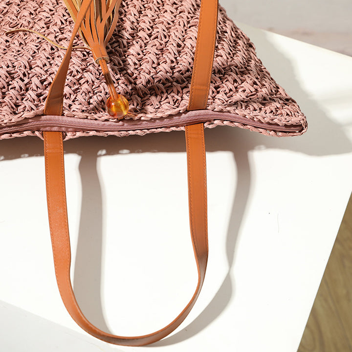 Handcrafted basket bag with fashionable tassel detail Stornfield