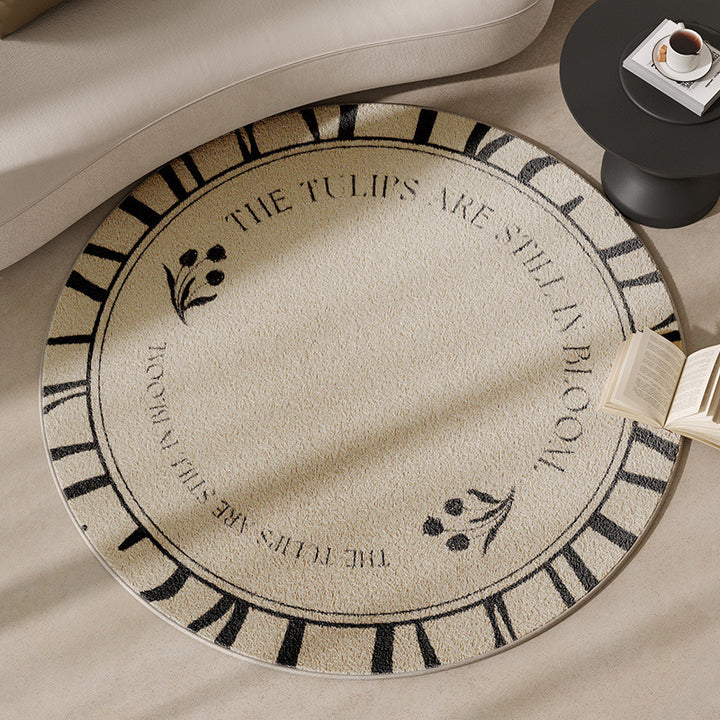 Round Motivational Area Rug Stornfield