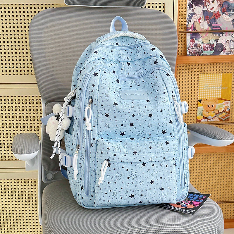 Lightweight Star-Patterned Backpack Stornfield
