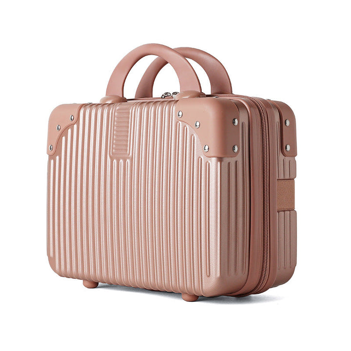 hard-shell travel cosmetic case with double-zip closure top handle and protective feet Stornfield