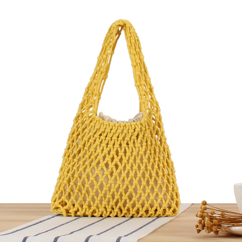 Handcrafted Tote Bag in Modern Mesh Design Stornfield