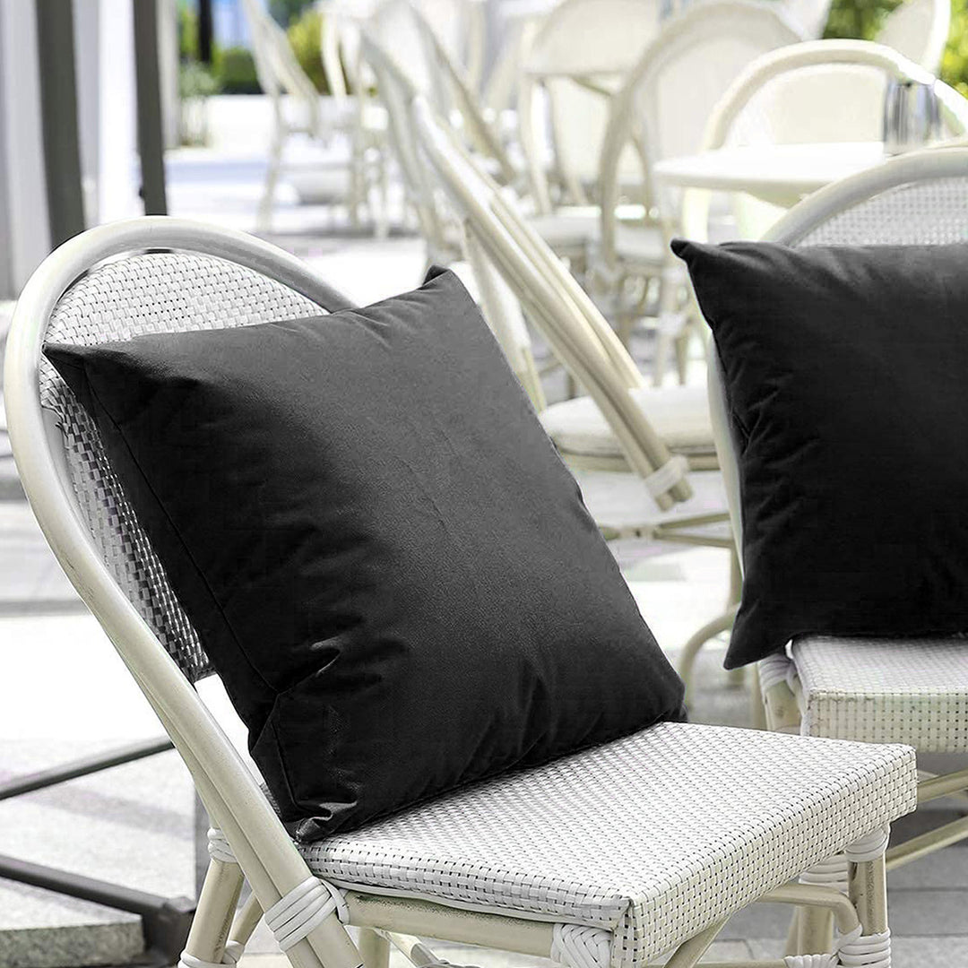 Square Water-Resistant Outdoor Patio Throw Pillow with Hidden Zipper