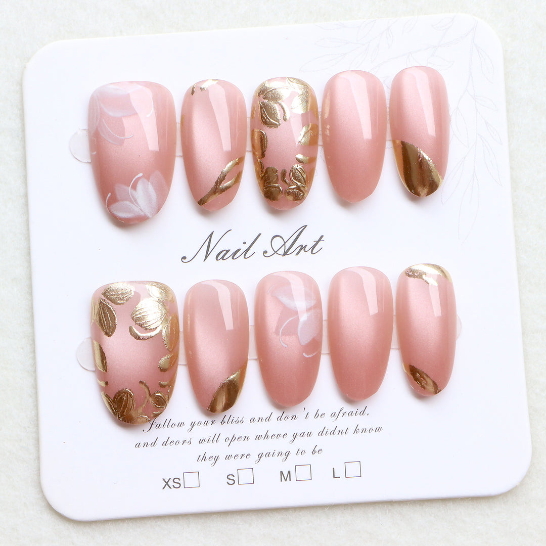 Luxury Floral Press-On Nail Art Set Stornfield