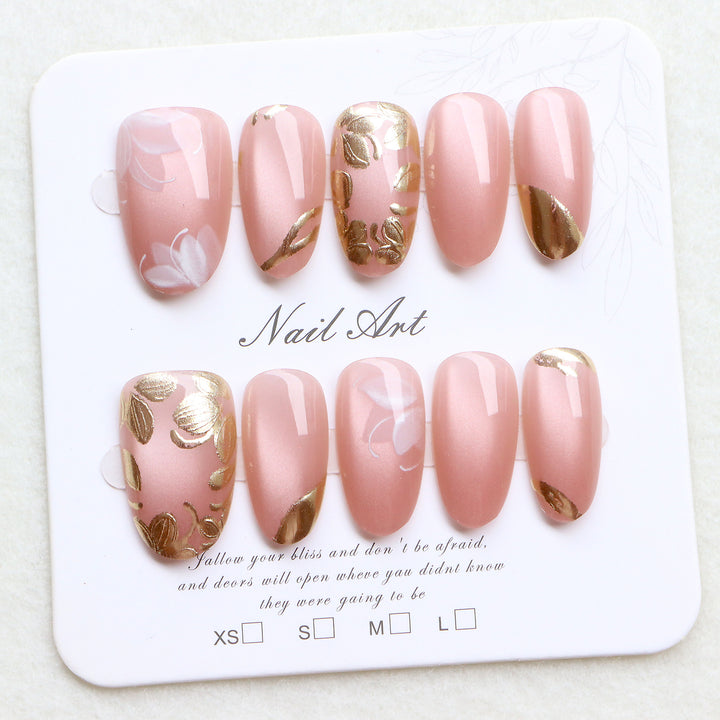 Luxury Floral Press-On Nail Art Set Stornfield