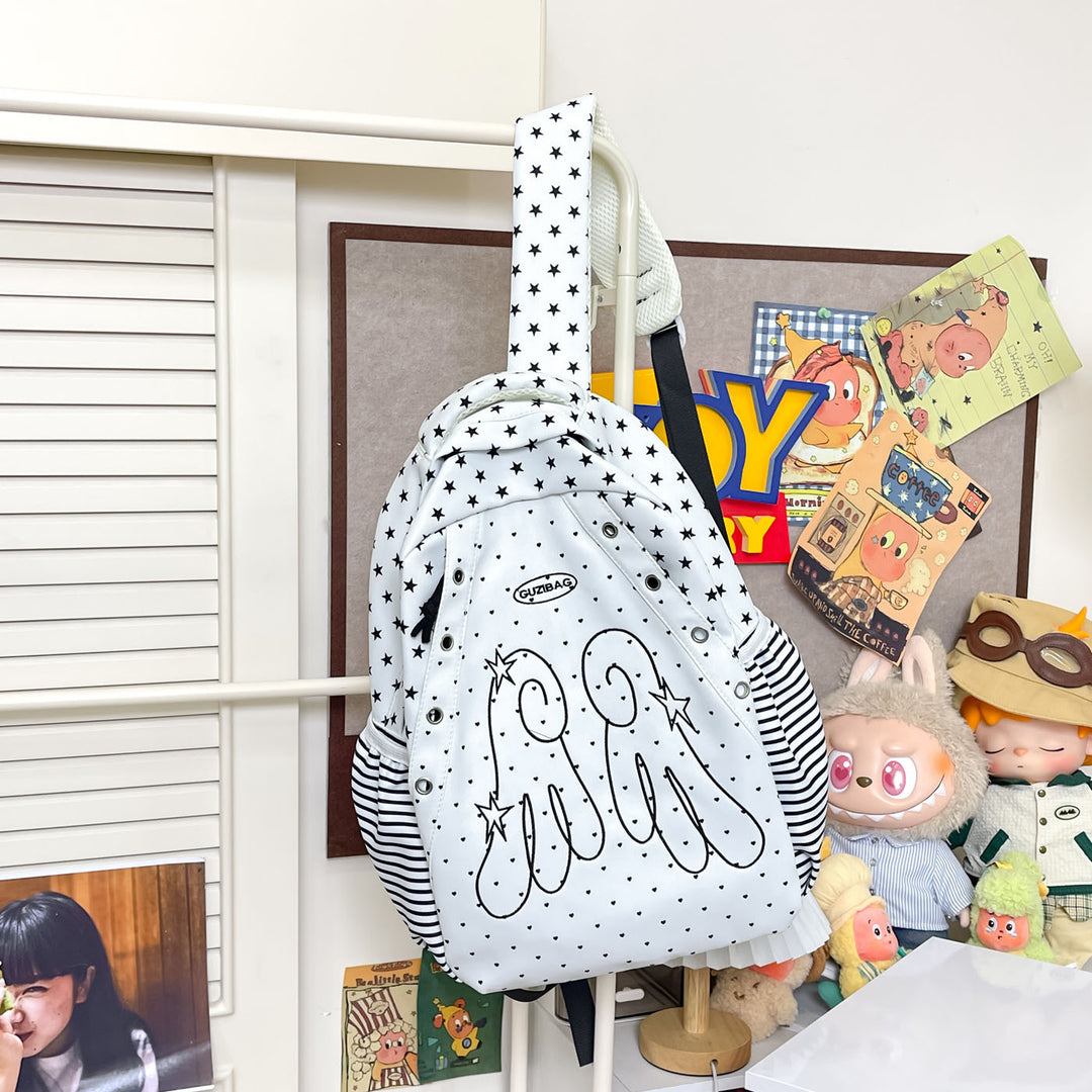 Whimsical Character Print Backpack Stornfield