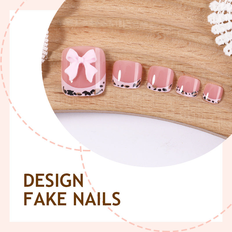 Acrylic nail set with elegant bows and luxurious designs Stornfield