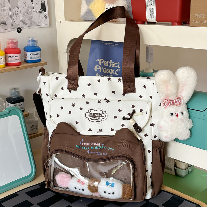 Stylish Water-Resistant Star-Patterned Backpack Stornfield