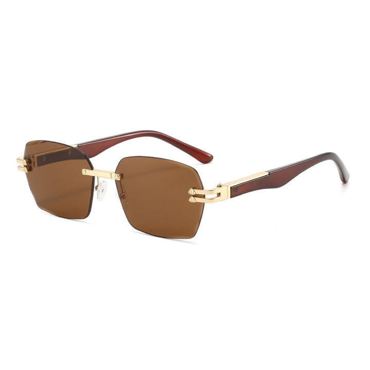 Men's Elegant Square Sunglasses with Wooden Temples Stornfield