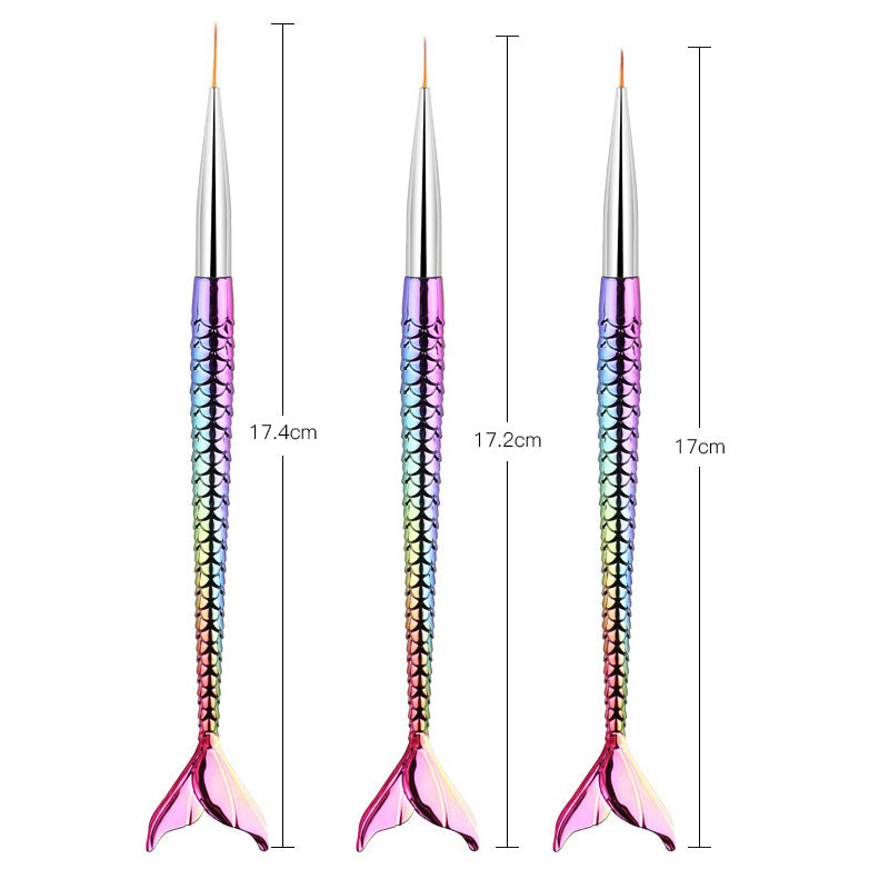 Mermaid Tail Nail Art Brushes Stornfield