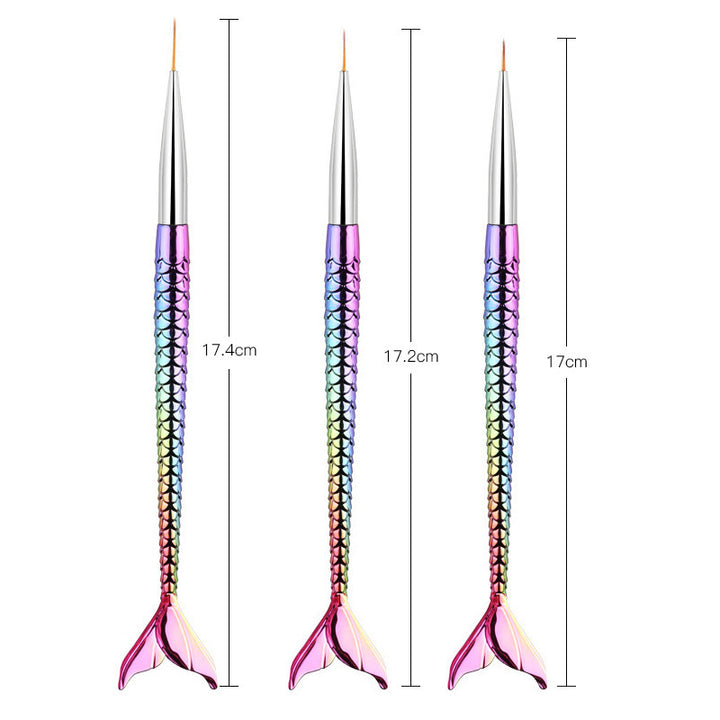Mermaid Tail Nail Art Brushes Stornfield