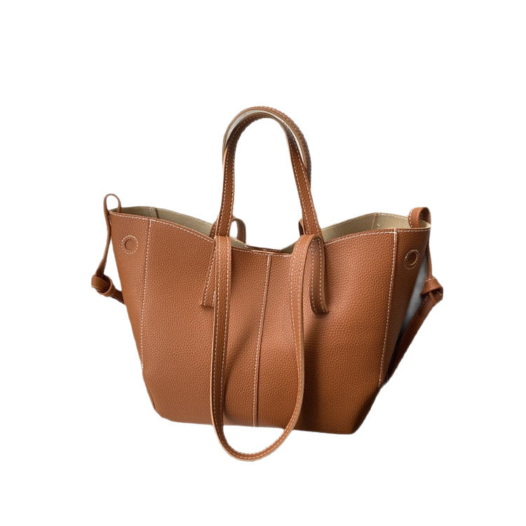 Textured Leather Everyday Tote Bag Stornfield