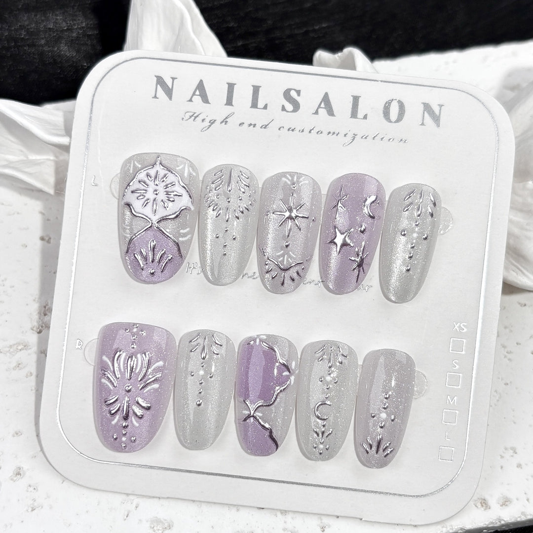 Elegantly Embellished Press-On Nail Set
