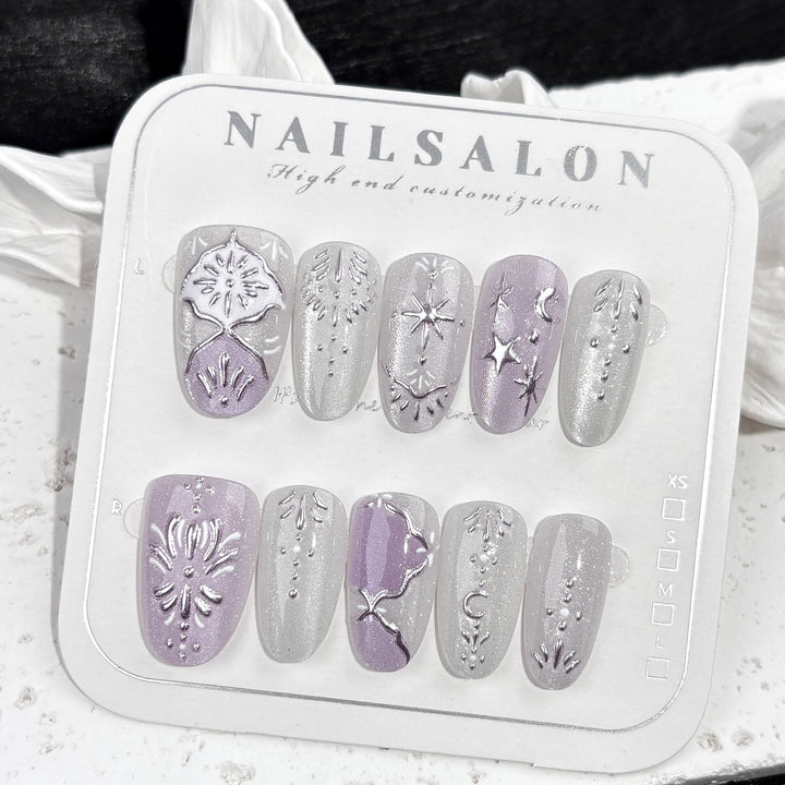 Elegantly Embellished Press-On Nail Set