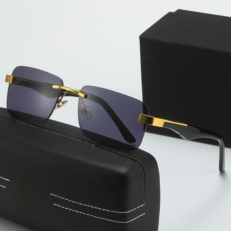 Women’s fashionable half-frame glasses with elegant metal and plastic mix Stornfield