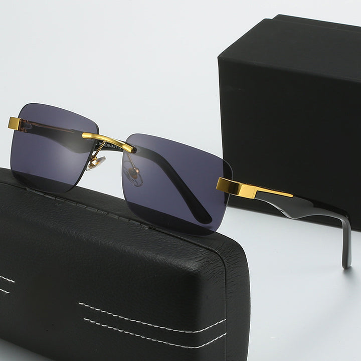 Women’s fashionable half-frame glasses with elegant metal and plastic mix Stornfield