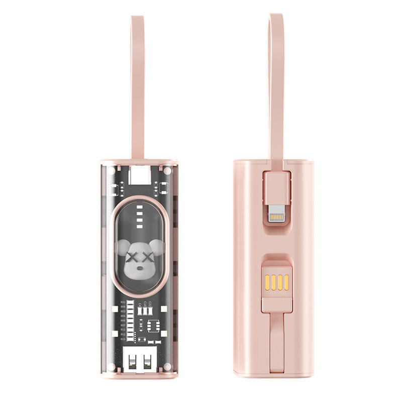 Portable power bank with integrated charging concept and practical carrying strap Stornfield