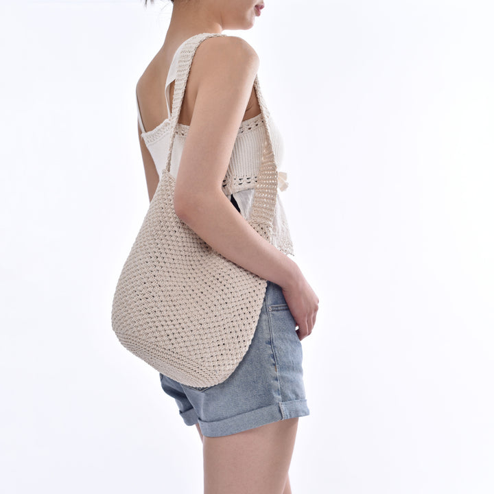 Crochet Tote Bag In Minimalist Design Stornfield