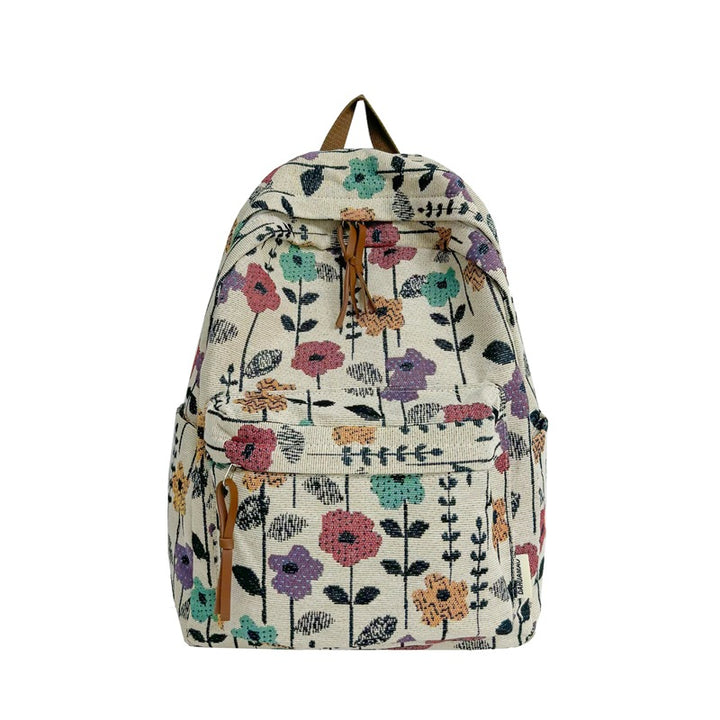 Floral Patterned Canvas Backpack Stornfield