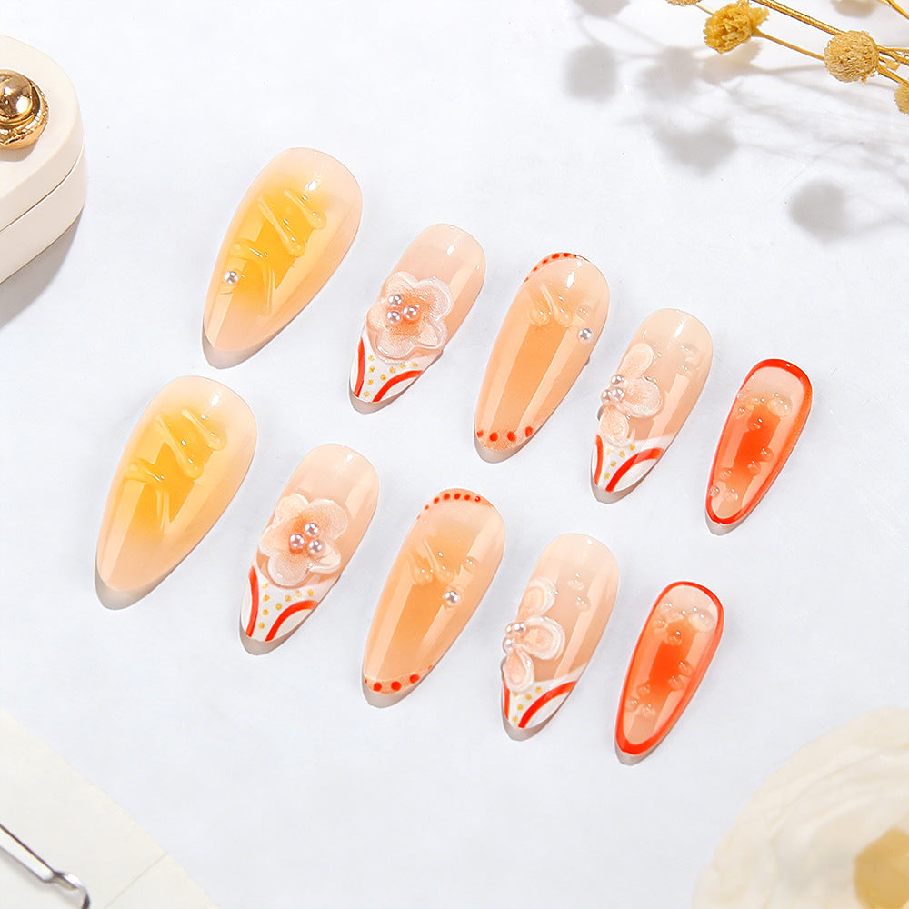 Floral Gel Press-On Nail Set Stornfield