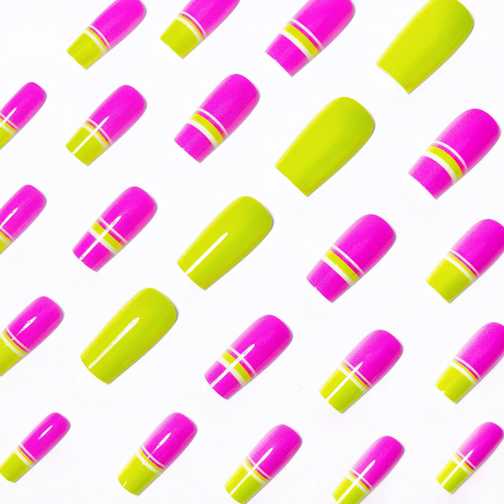 Creative artistic nails with geometric color effect Stornfield