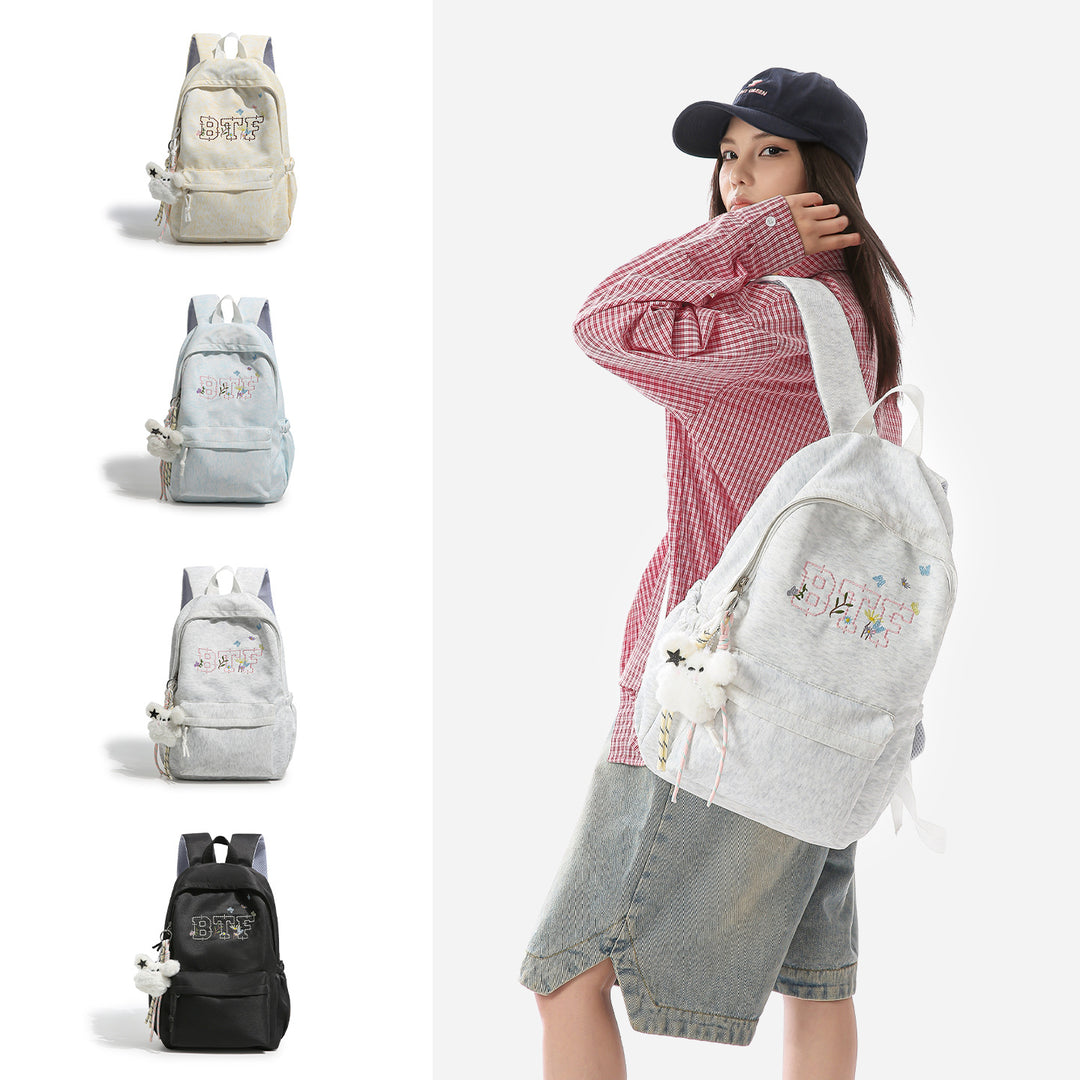 Embroidered Floral Casual Backpack Stornfield