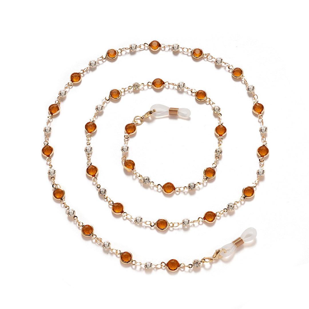 Elegant Rhinestone and Gemstone Eyewear Chain Stornfield