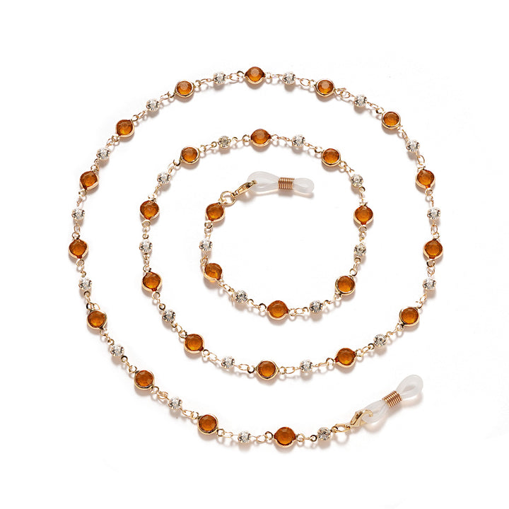 Elegant Rhinestone and Gemstone Eyewear Chain Stornfield