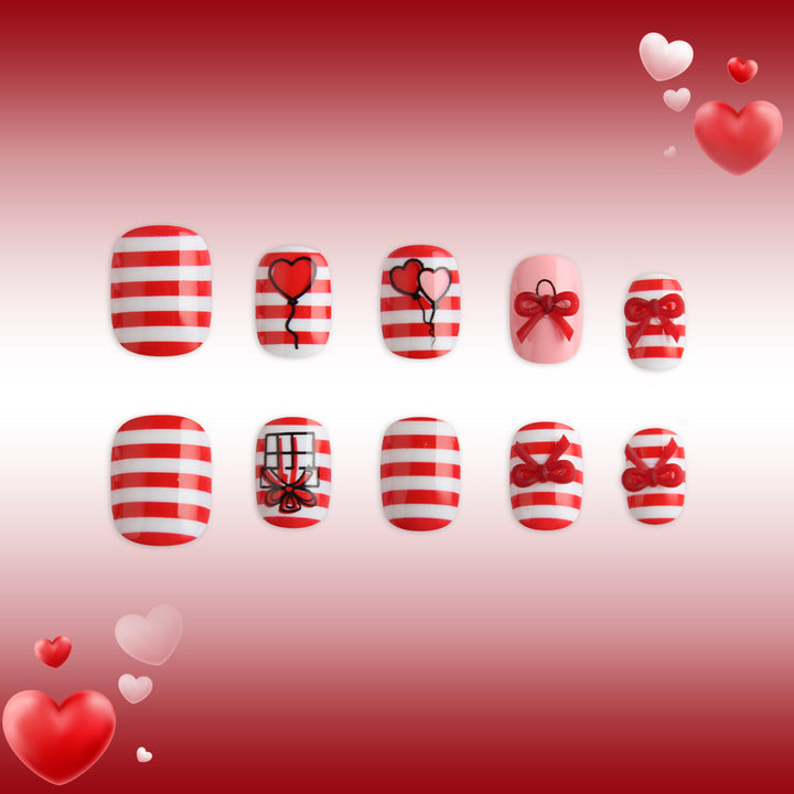 Festive Heart and Balloon Nail Art Set Stornfield