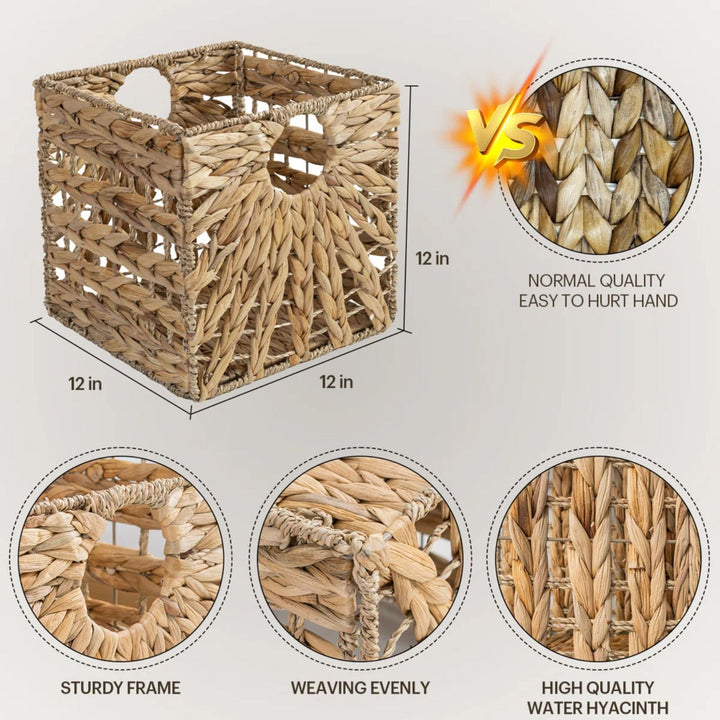 Premium Water Hyacinth Storage Basket Stornfield