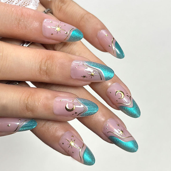 Premium Artistic Press-On Nail Set Stornfield