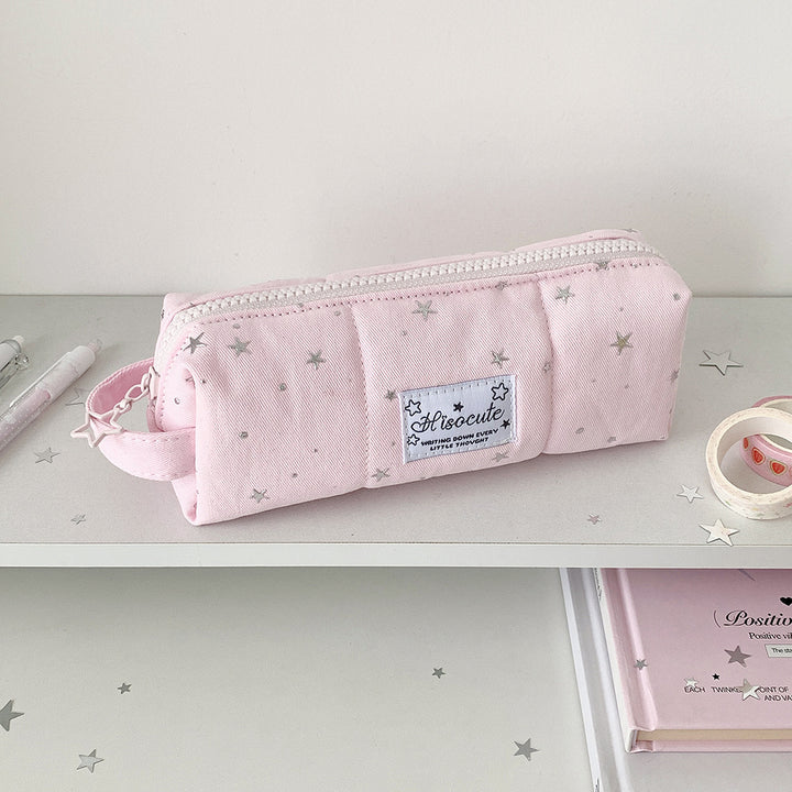 Stylish Star-Embellished Pencil Case